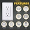 Faith 15A GFCI Outlets, GFI Duplex Receptacles W/ LED Indicator & Wall Plate, ETL Listed, Wht, 5PK GLS-15A-WH-05 - alternate 5